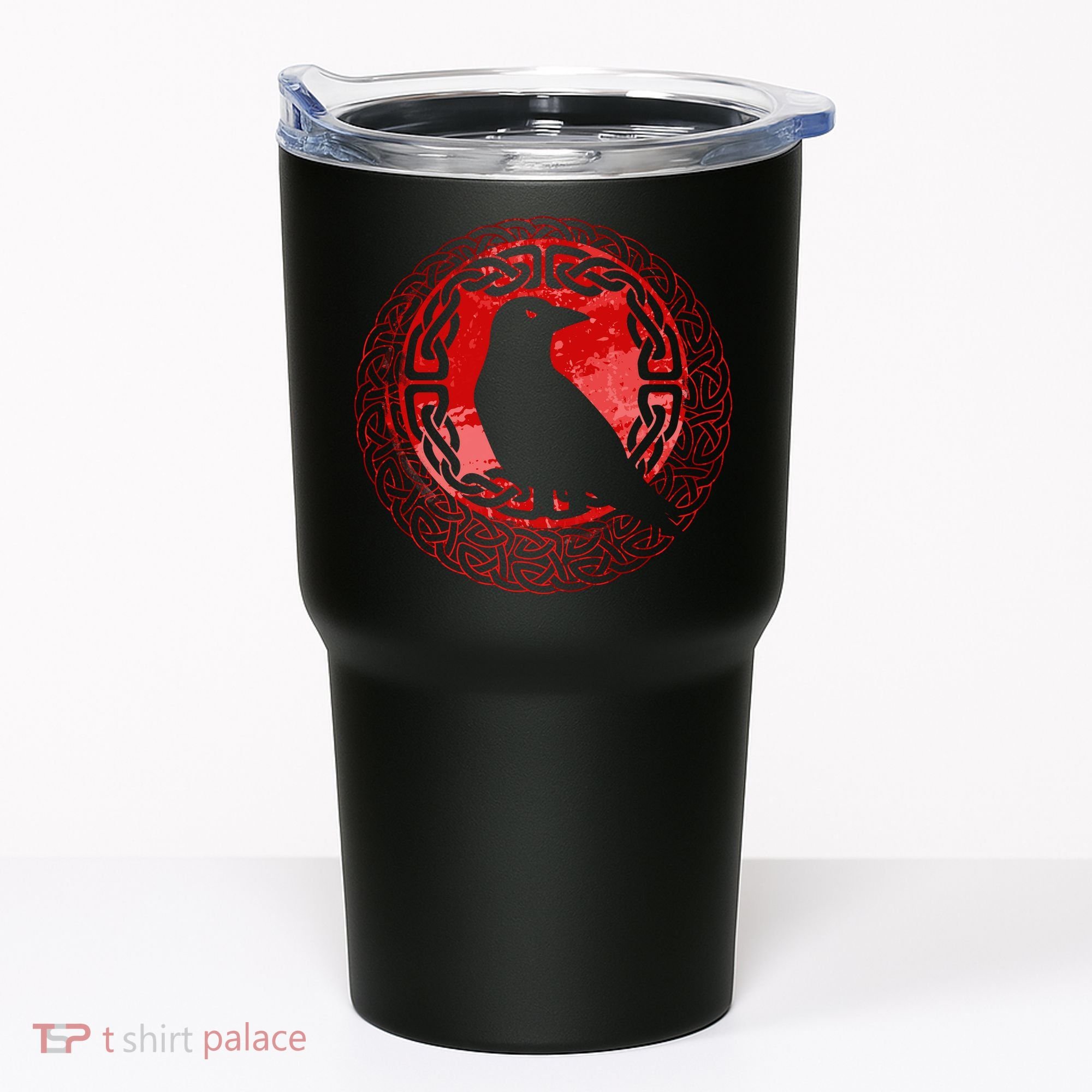 Celtic Knot Raven Crow Tumbler