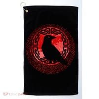 Celtic Knot Raven Crow Golf Towel thumb 0