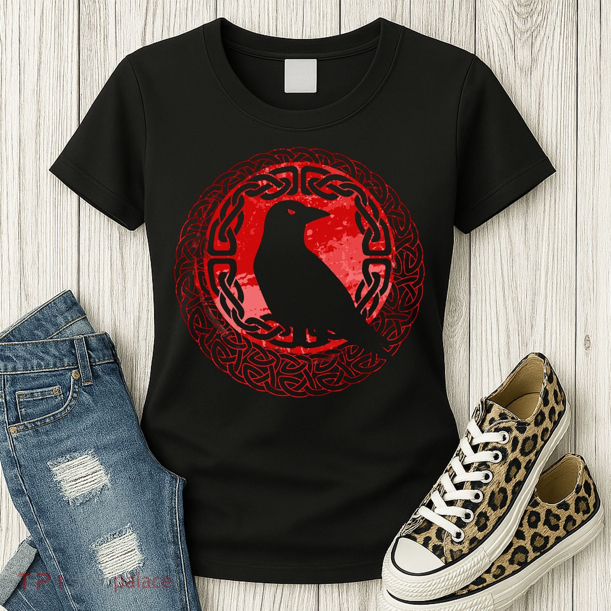 Celtic Knot Raven Crow Women's T-Shirt