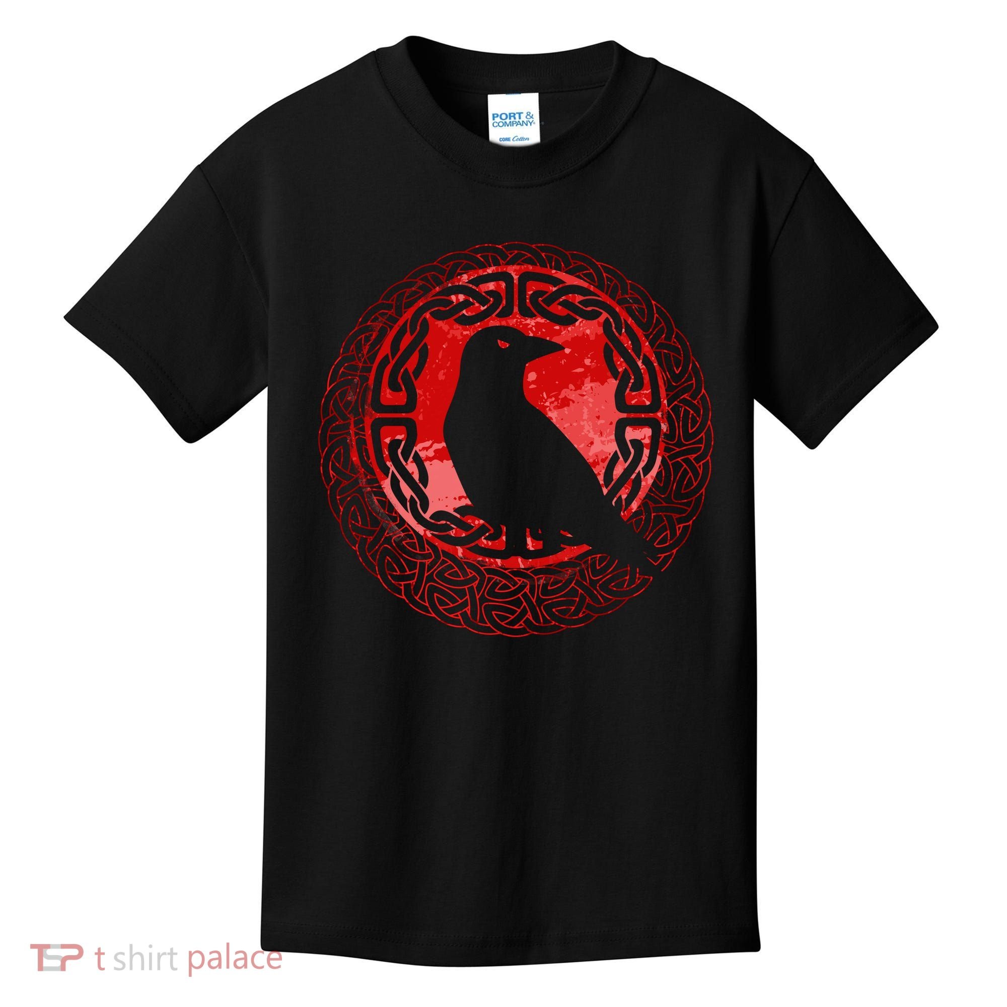 Celtic Knot Raven Crow Kids T-Shirt