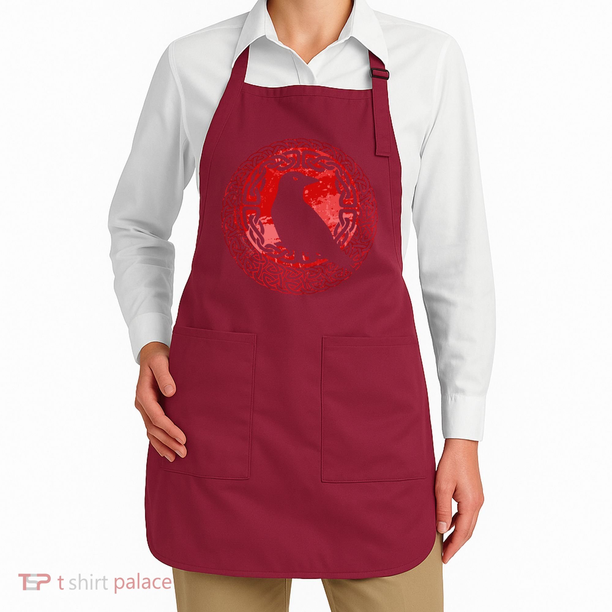 Celtic Knot Raven Crow Apron