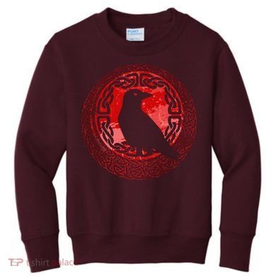 Celtic Knot Raven Crow Kids Sweatshirt