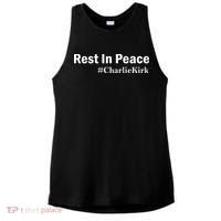 Charlie Kirk Rest In Peace Ladies PosiCharge Tri-Blend Wicking Tank thumb 0