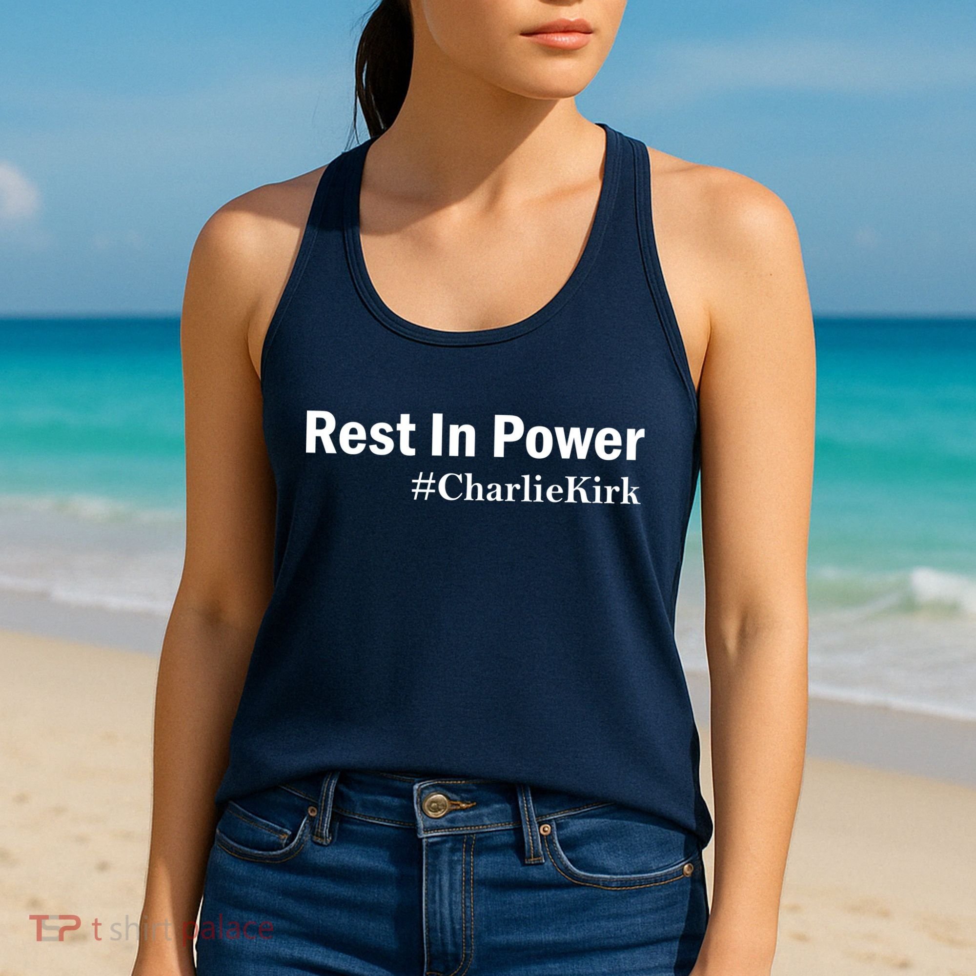 Charlie Kirk Rest In Power Women's Tank Top