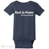 Charlie Kirk Rest In Power Baby Bodysuit thumb 0