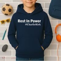 Charlie Kirk Rest In Power Kids Hoodie thumb 2