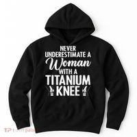 Cool Knee Surgery For Women Girls Titanium Knee Replacement Hoodie thumb 0