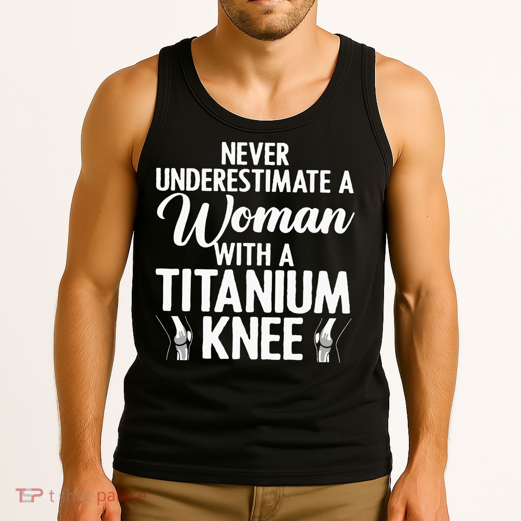 Cool Knee Surgery For Women Girls Titanium Knee Replacement Tank Top