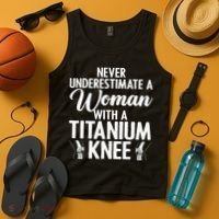 Cool Knee Surgery For Women Girls Titanium Knee Replacement Tank Top thumb 4