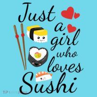 Cute Kawaii Sushi Just A Girl Who Loves Sushi Gift T-Shirt thumb 6