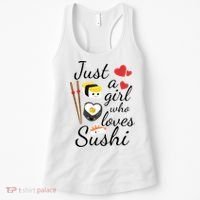 Cute Kawaii Sushi Just A Girl Who Loves Sushi Gift Women's Tank Top thumb 0