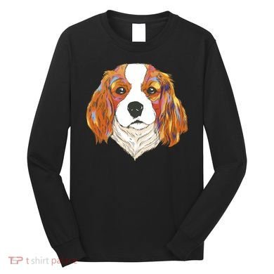 Cavalier King Spaniel Colorful Dog Long Sleeve Shirt