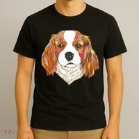 Cavalier King Spaniel Colorful Dog T-Shirt thumb 3