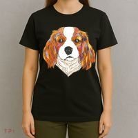 Cavalier King Spaniel Colorful Dog T-Shirt thumb 4