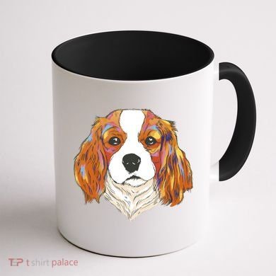 Cavalier King Spaniel Colorful Dog Coffee Mug back