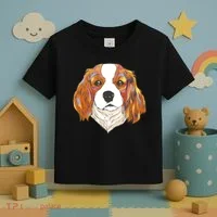 Cavalier King Spaniel Colorful Dog Toddler T-Shirt thumb 3