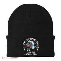 Chief Kickabitch Slapahoe Tribe Funny Native Beanie thumb 0