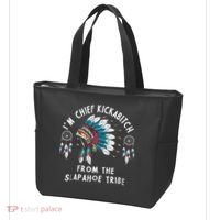Chief Kickabitch Slapahoe Tribe Funny Native Tote Bag thumb 3
