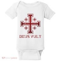 Catholic Knight Templar Crusader Cross Baby Bodysuit thumb 0