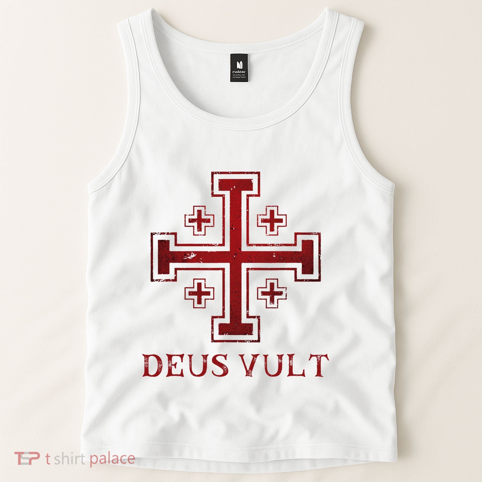 Catholic Knight Templar Crusader Cross Tank Top
