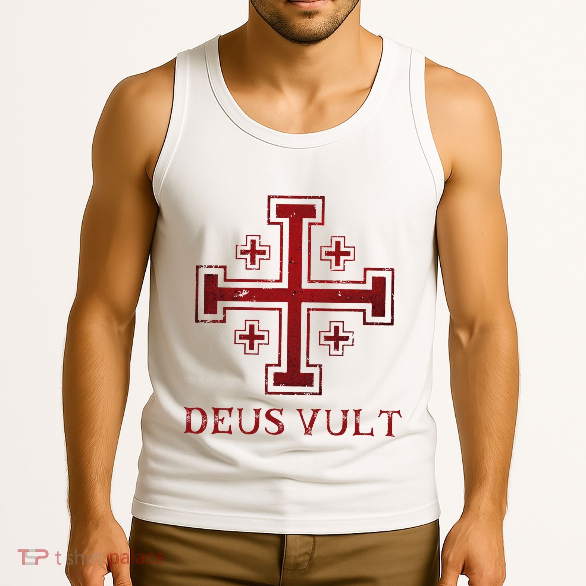 Catholic Knight Templar Crusader Cross Tank Top