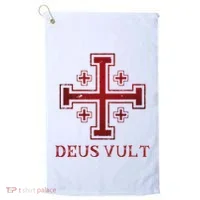 Catholic Knight Templar Crusader Cross Golf Towel thumb 0