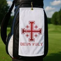 Catholic Knight Templar Crusader Cross Golf Towel thumb 2