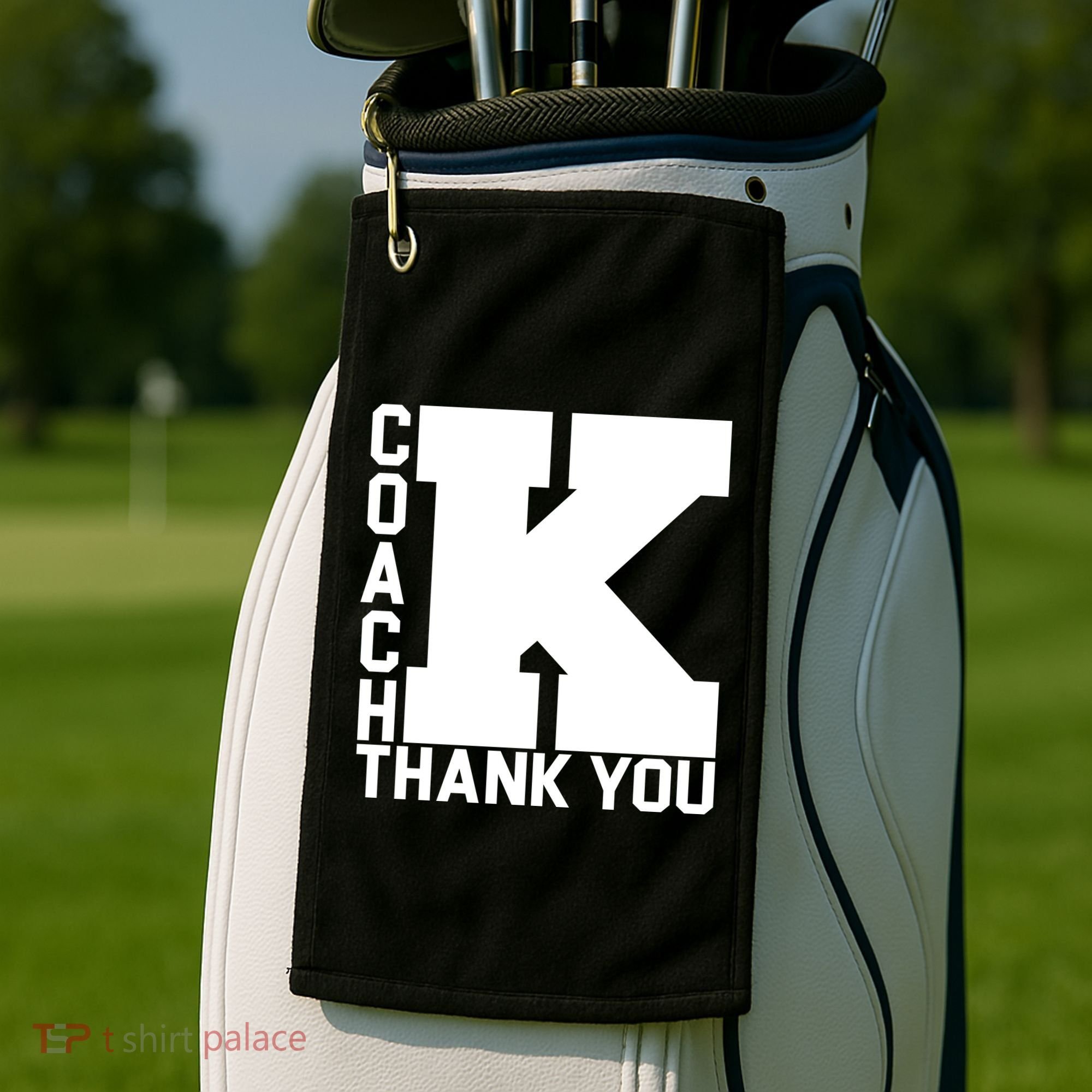 Coach K Thank You Golf Towel