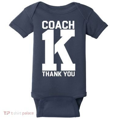 Coach K Thank You College Baby Bodysuit