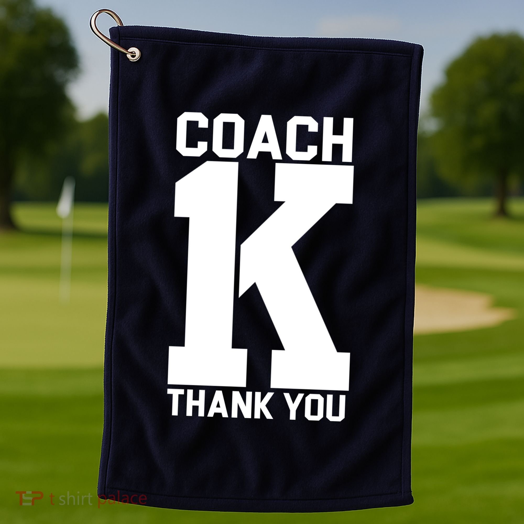Coach K Thank You College Golf Towel
