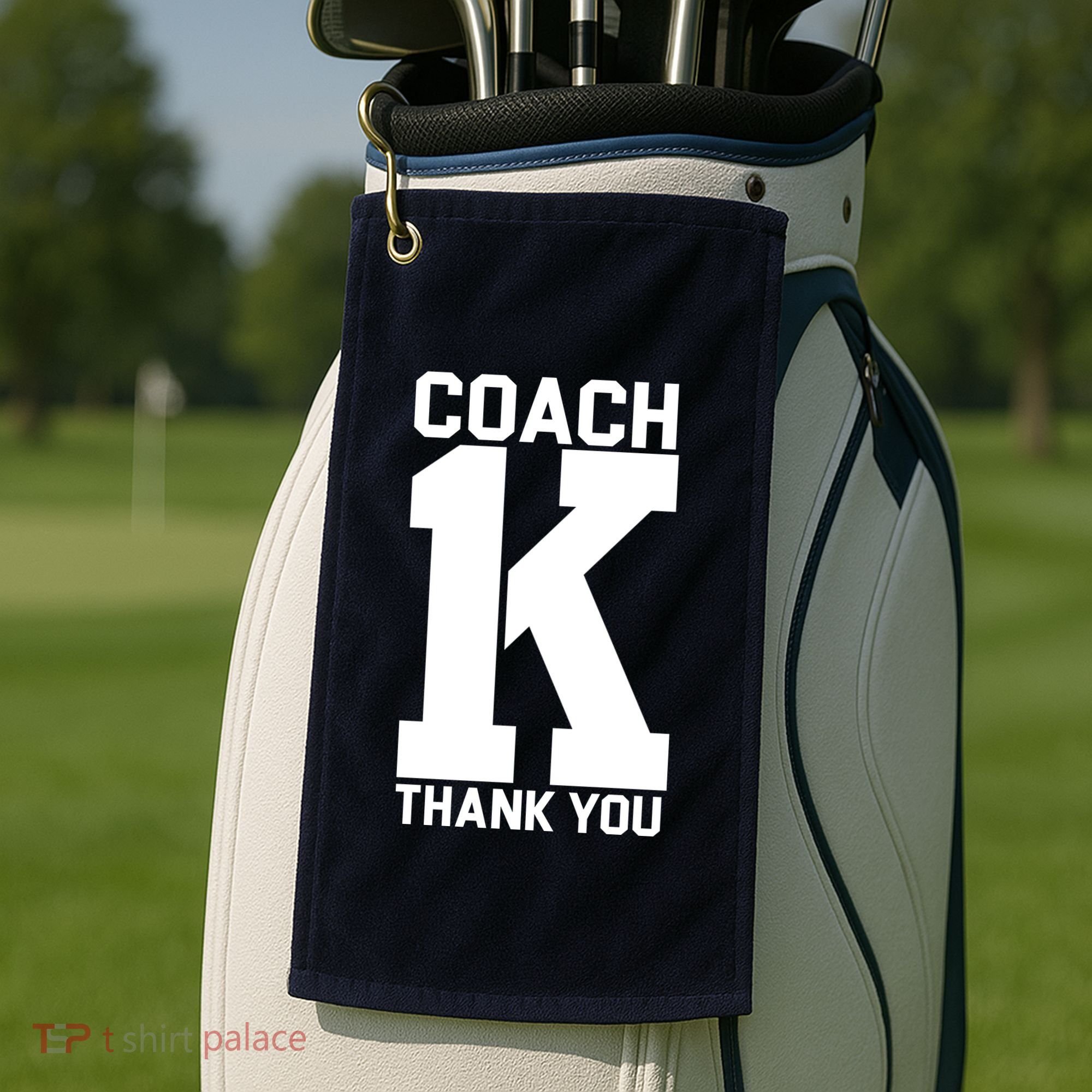 Coach K Thank You College Golf Towel
