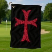Crusader Knights Templer Cross Golf Towel thumb 1