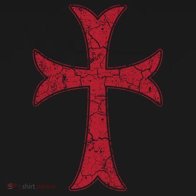 Crusader Knights Templer Cross Women's Tri-Blend 3/4-Sleeve Raglan Shirt