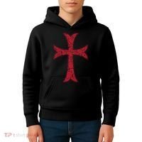 Crusader Knights Templer Cross Kids Hoodie thumb 4