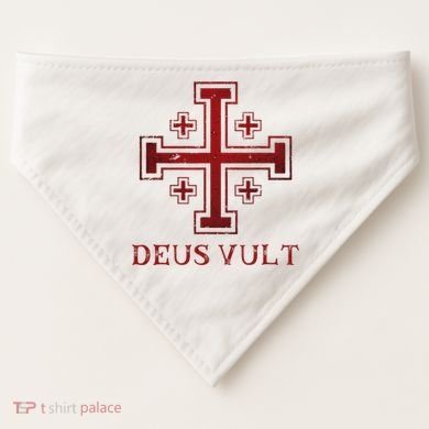Catholic Knight Templar Crusader Cross USA-Made Doggie Bandana