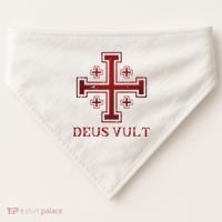 Catholic Knight Templar Crusader Cross USA-Made Doggie Bandana thumb 0