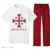 Catholic Knight Templar Crusader Cross Pajama Set thumb 0