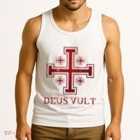 Catholic Knight Templar Crusader Cross Tank Top thumb 3