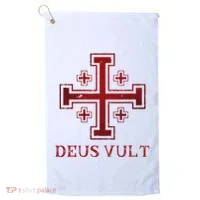 Catholic Knight Templar Crusader Cross Golf Towel thumb 0