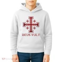 Catholic Knight Templar Crusader Cross Kids Hoodie thumb 4