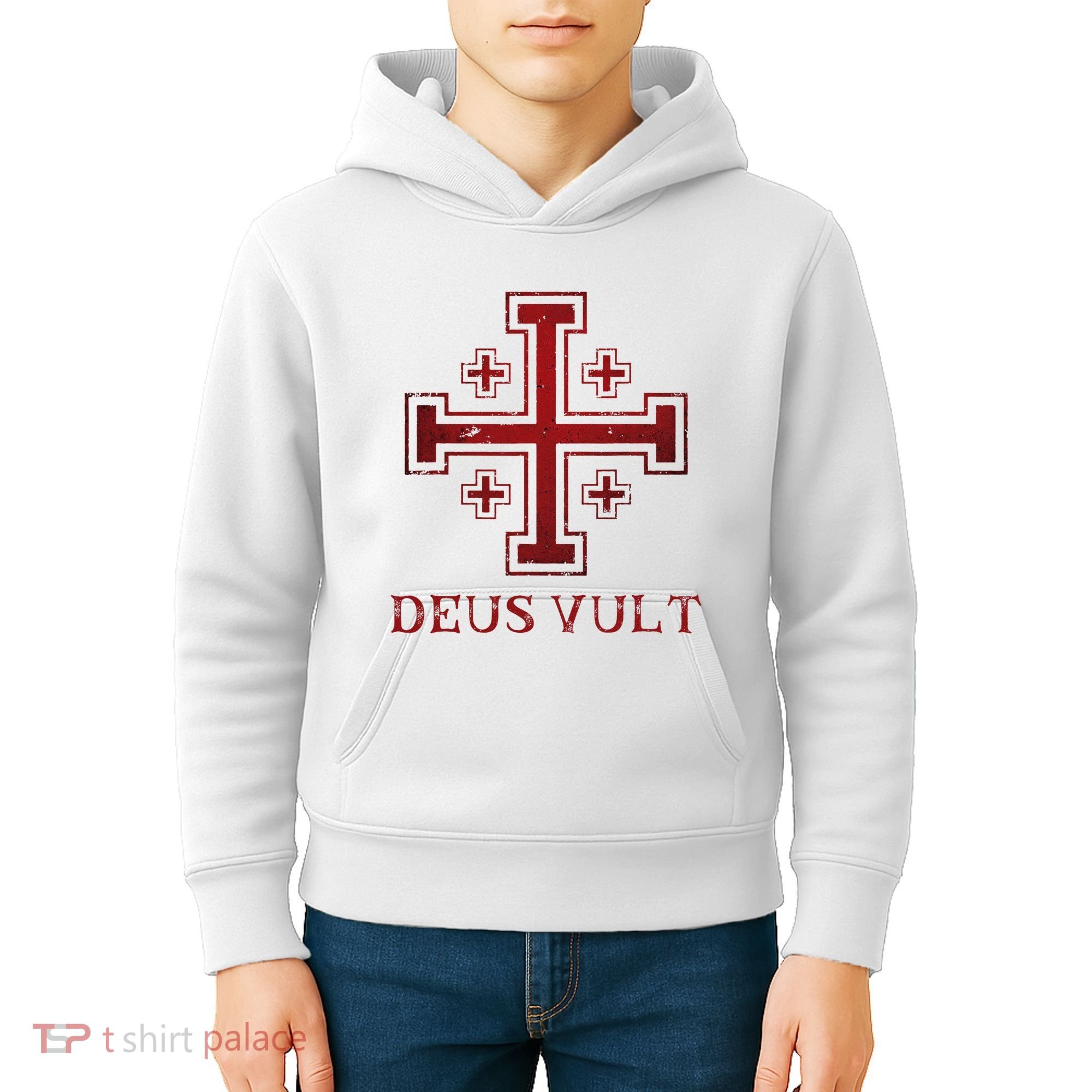 Catholic Knight Templar Crusader Cross Kids Hoodie