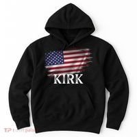 Charlie Kirk USA American Flag Hoodie thumb 0