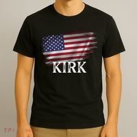 Charlie Kirk USA American Flag T-Shirt thumb 3