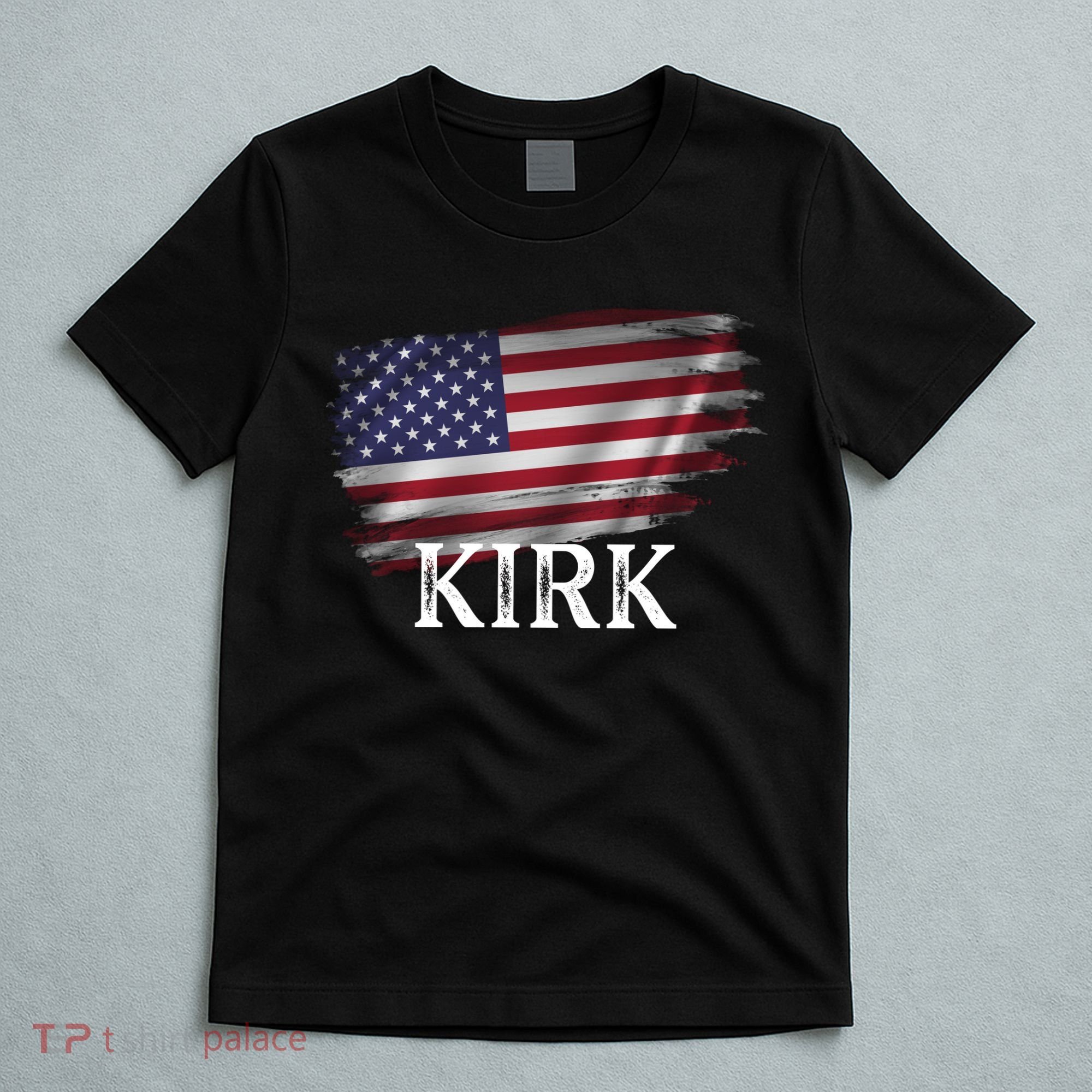 Charlie Kirk USA American Flag T-Shirt