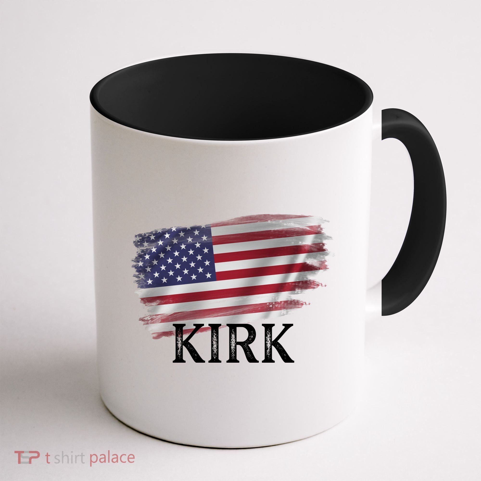 Charlie Kirk USA American Flag Coffee Mug