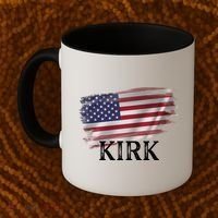 Charlie Kirk USA American Flag Coffee Mug thumb 2