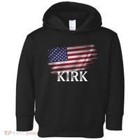 Charlie Kirk USA American Flag Toddler Hoodie thumb 0