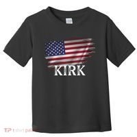 Charlie Kirk USA American Flag Toddler T-Shirt thumb 0