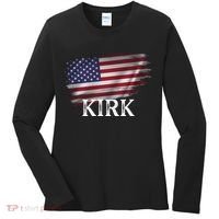 Charlie Kirk USA American Flag Women's Long Sleeve Shirt thumb 0