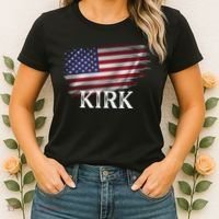 Charlie Kirk USA American Flag Women's T-Shirt thumb 2